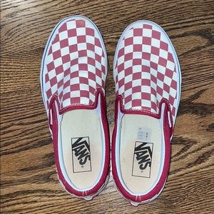 COPY - Size 7.5 maroon checkered vans